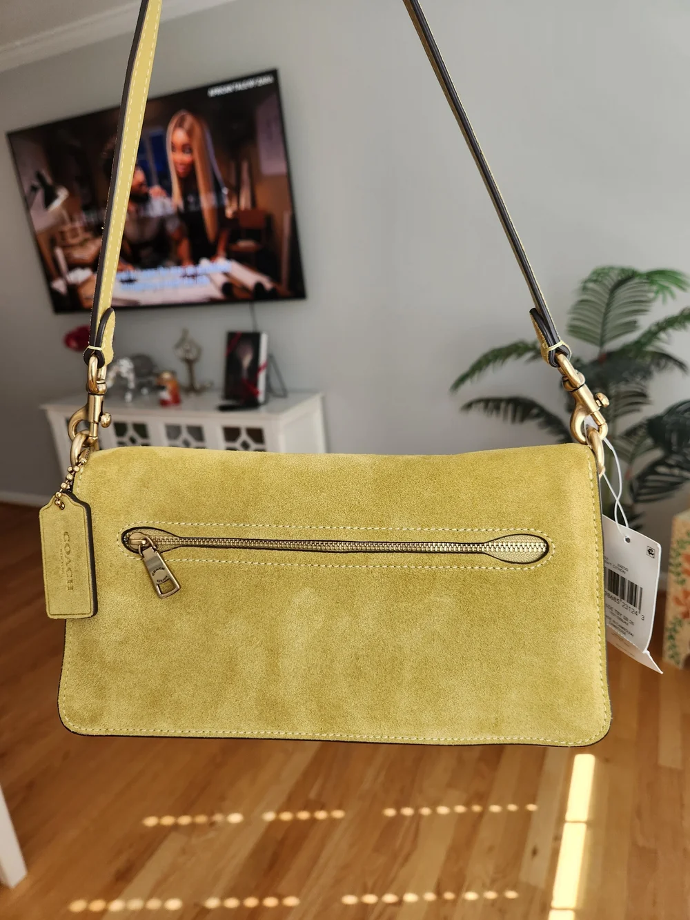 COACH SOFT TABBY 26 rare Color light Citron Shoulder Bag NO CROSSBODY STRAP
